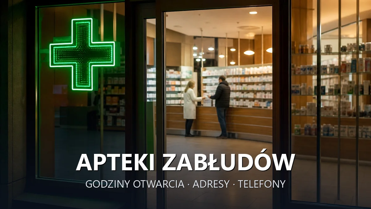 Apteki Zabłudów, powiat białostocki - adresy, telefony, godziny otwarcia